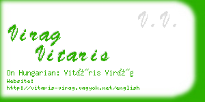 virag vitaris business card